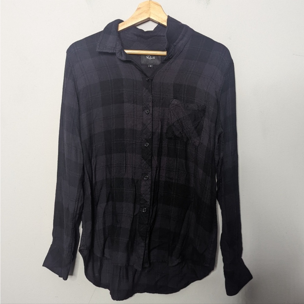 Rails Too Size Medium Black Plaid - image 1